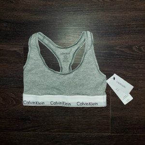 Calvin Klein Modern Cotton Bralette Gray Size Small